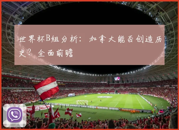 世界杯B组分析：加拿大能否创造历史？全面前瞻